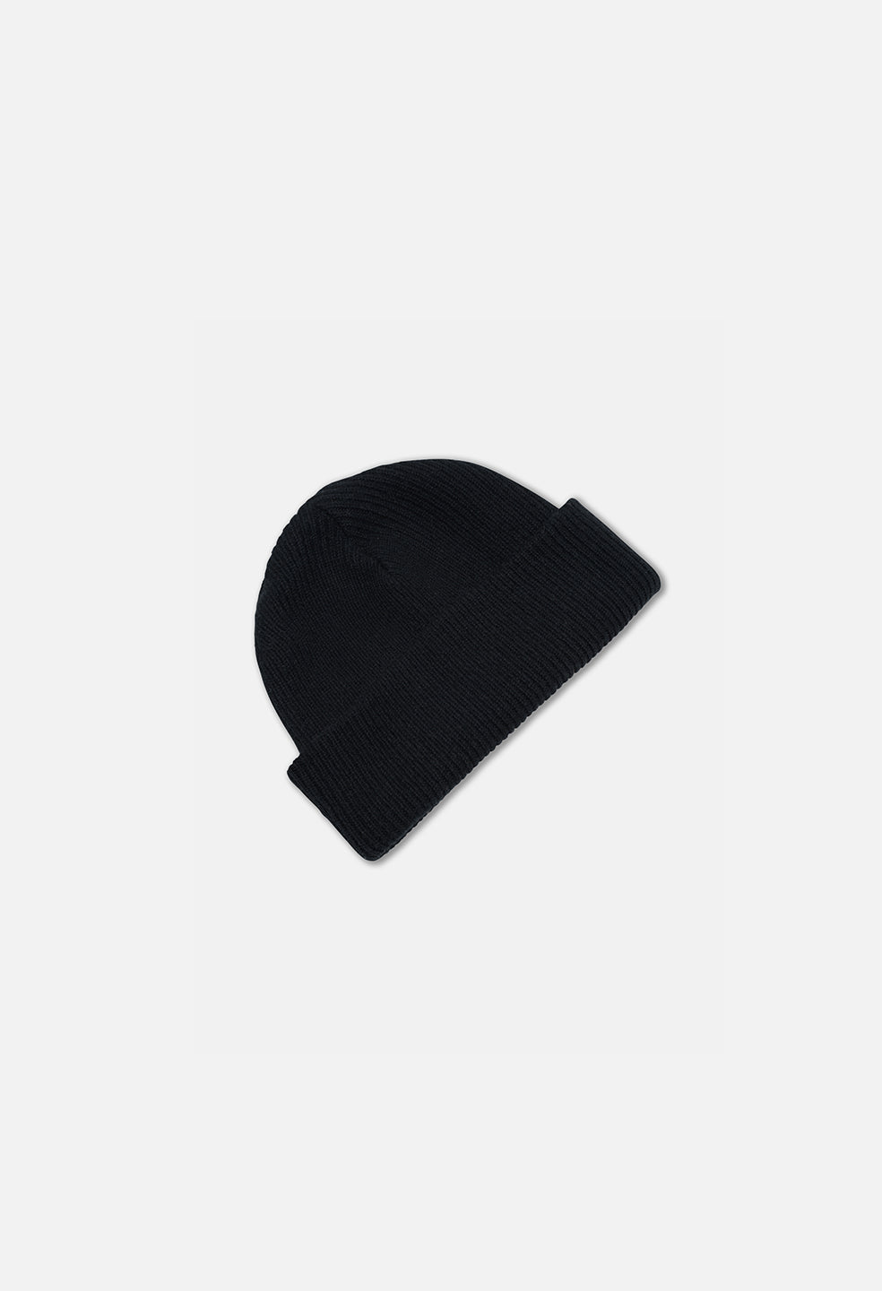 Cashmere Wool Rib Beanie / Black - JOHN ELLIOTT