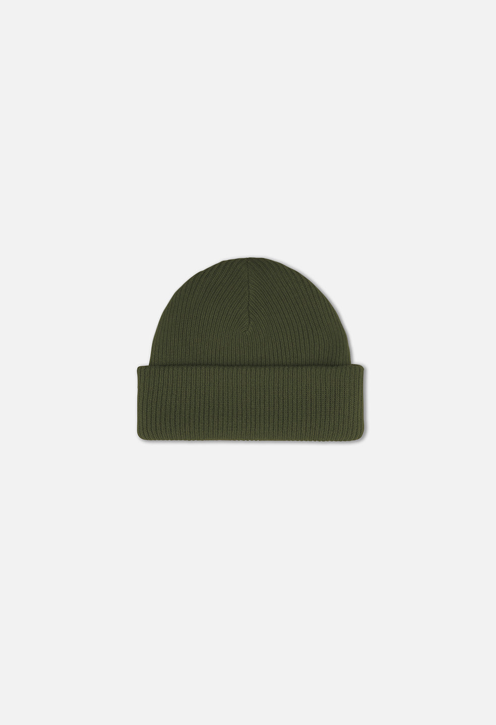 Olive Green Cashmere Ribbed Hat