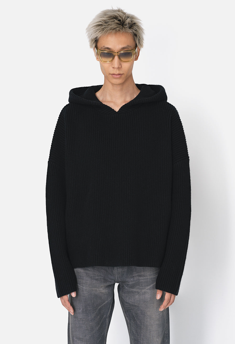 Dakota Knit Poncho / Black - JOHN ELLIOTT