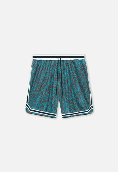 Game Shorts / Turquoise Leopard - JOHN ELLIOTT