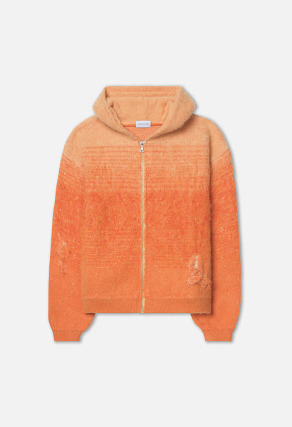 Gradient Mohair Full-Zip / Sunkist - JOHN ELLIOTT