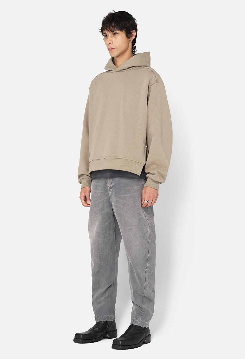 Studio Fleece Hooded Villain 2.0 / Dove - JOHN ELLIOTT