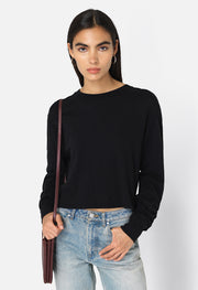 Jersey LS Cropped Tee / Black