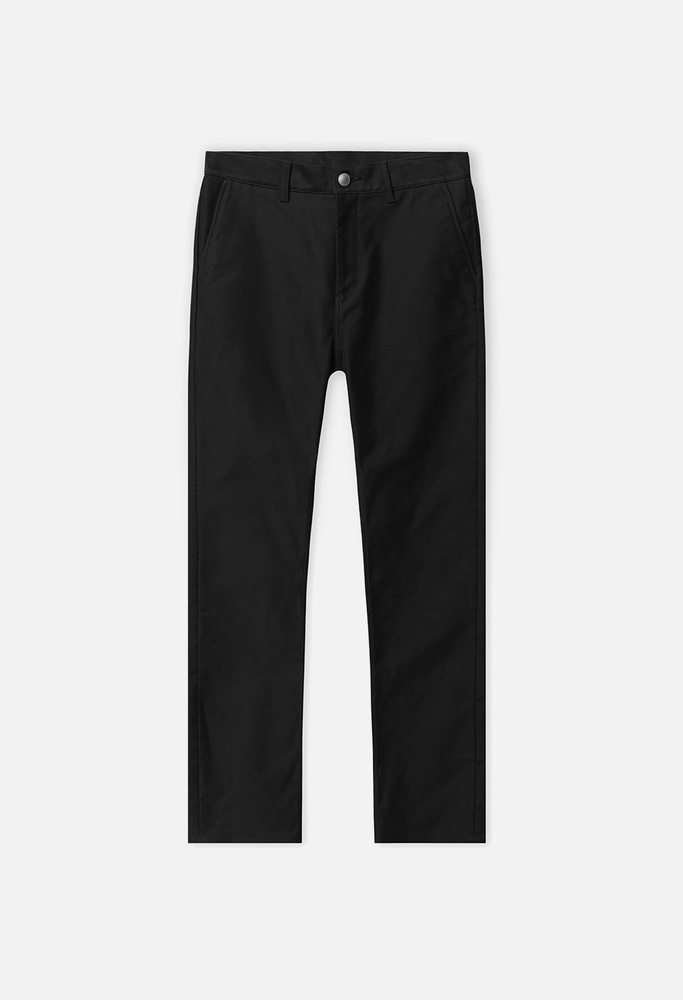 High Rise Straight Moleskin Pant / Black