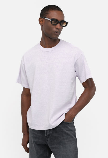 Riviera Cropped Tee / Washed Lilac - JOHN ELLIOTT