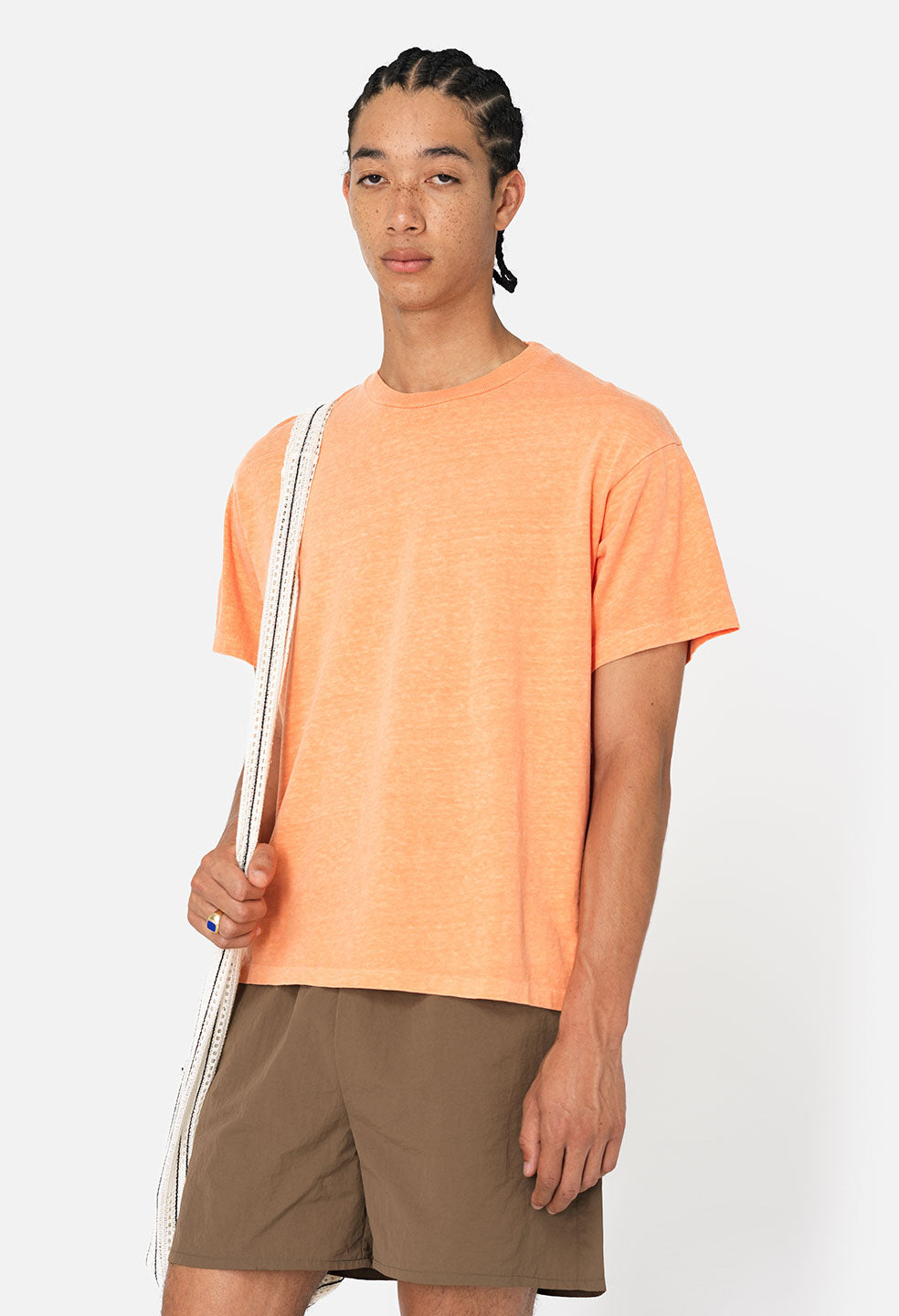 Riviera Cropped Tee / Papaya - JOHN ELLIOTT