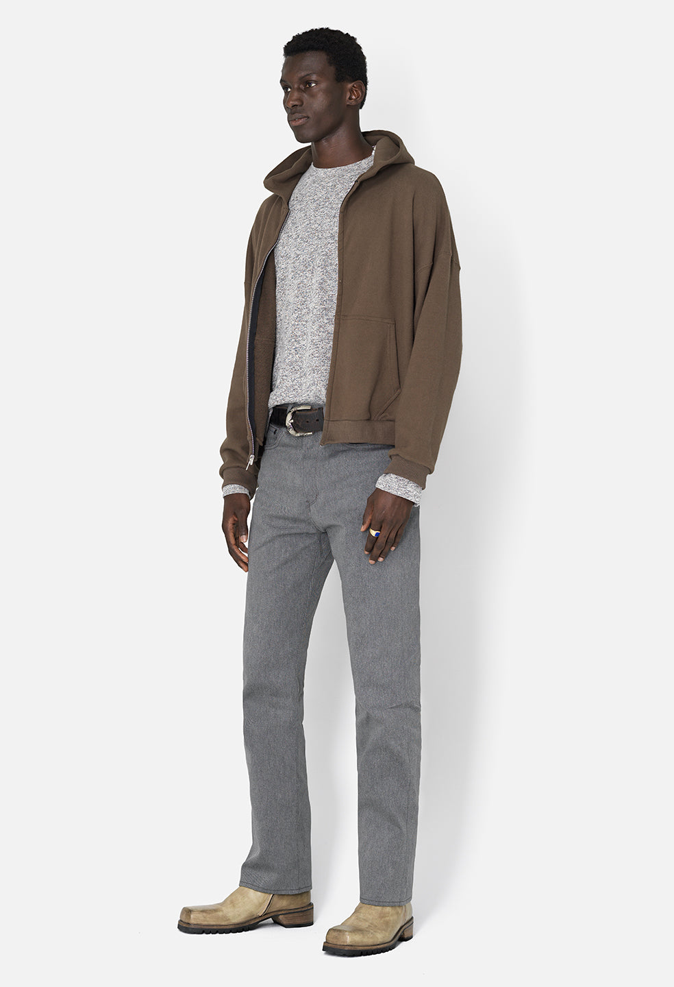 Sly High-Rise Straight / Selvedge Grey - JOHN ELLIOTT