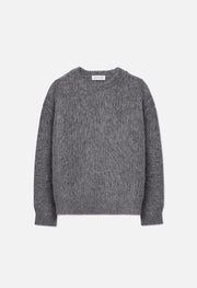 Wool Mohair Crew / Charcoal