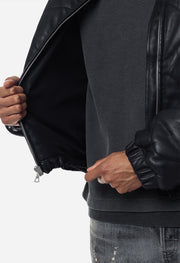 Yaz Leather Puffer Jacket