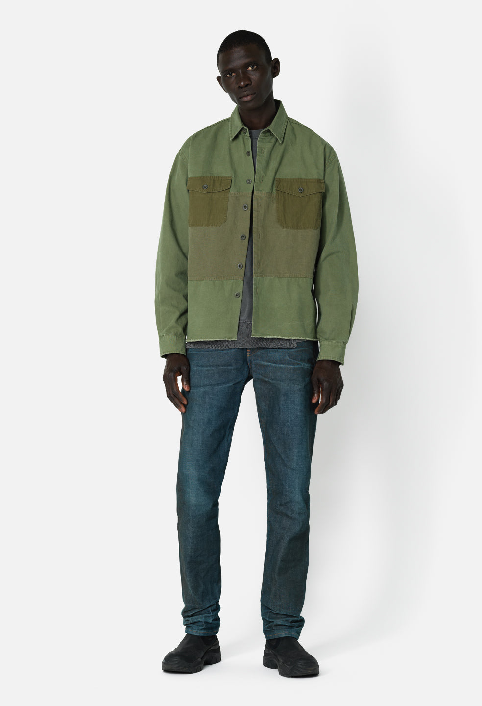 Paneled Military Hemi / Olive - JOHN ELLIOTT