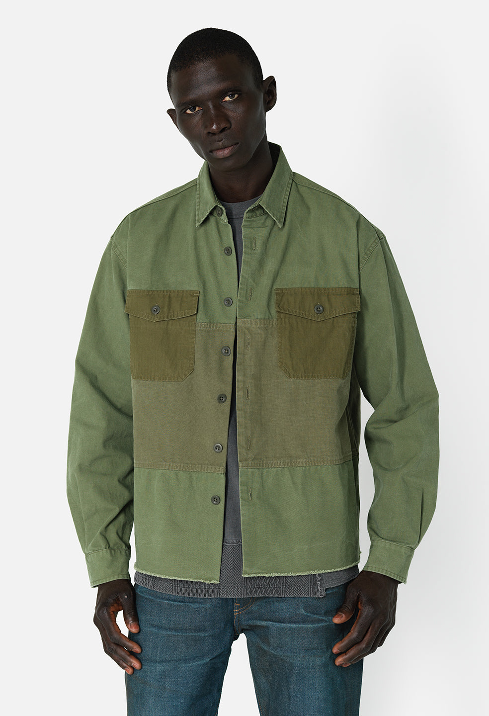 Paneled Military Hemi / Olive - JOHN ELLIOTT