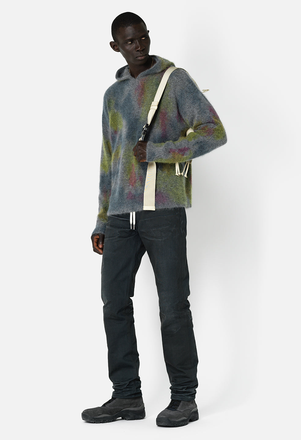 Angora Hoodie / Charcoal Skittles - JOHN ELLIOTT