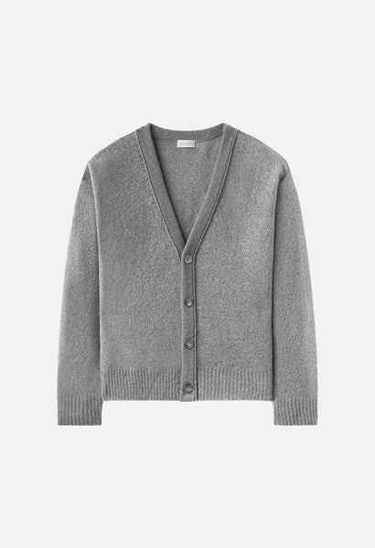 Wool Powder Knit Cardigan / Grey - JOHN ELLIOTT