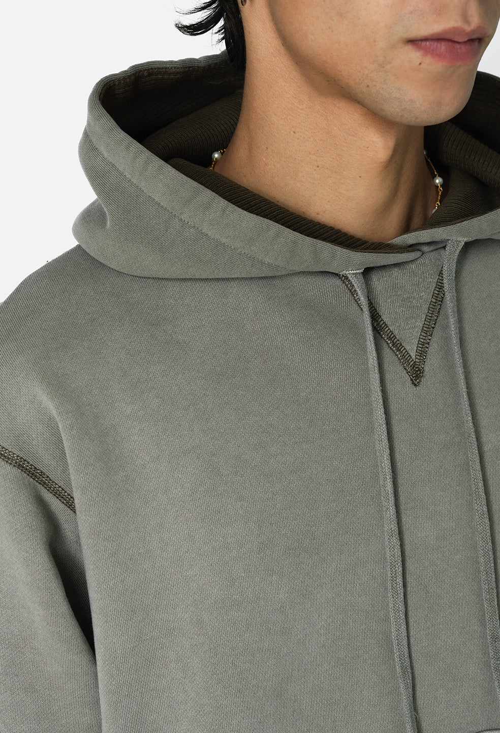 Thermal Lined Hoodie / Washed Olive