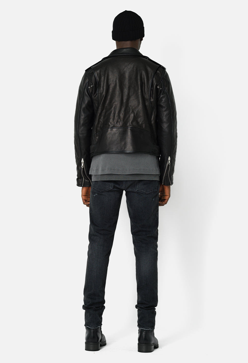 Embroidered Leather Mix Blouson - Ready to Wear