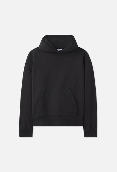 Replica Oversized Cropped Hoodie / Black - JOHN ELLIOTT