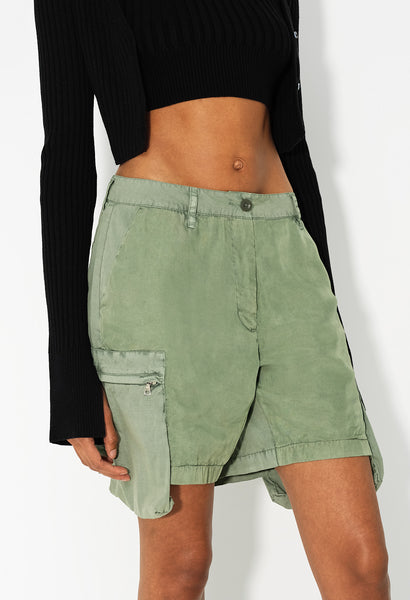 Paneled Utility Short / Washed Olive - JOHN ELLIOTT