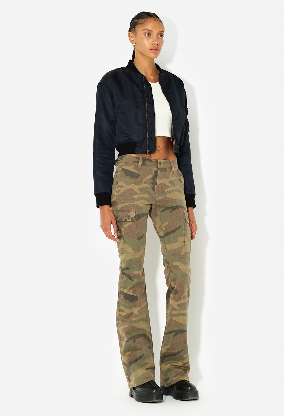 Hunter Cropped Bomber / Black