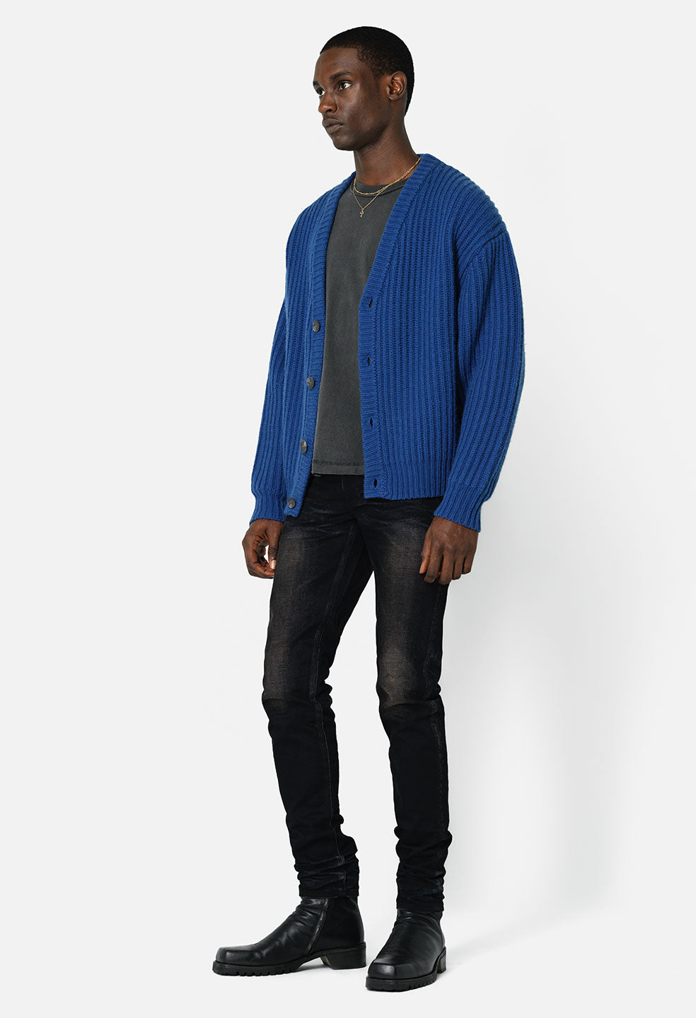 Capri Cashmere Cardigan / Ink - JOHN ELLIOTT