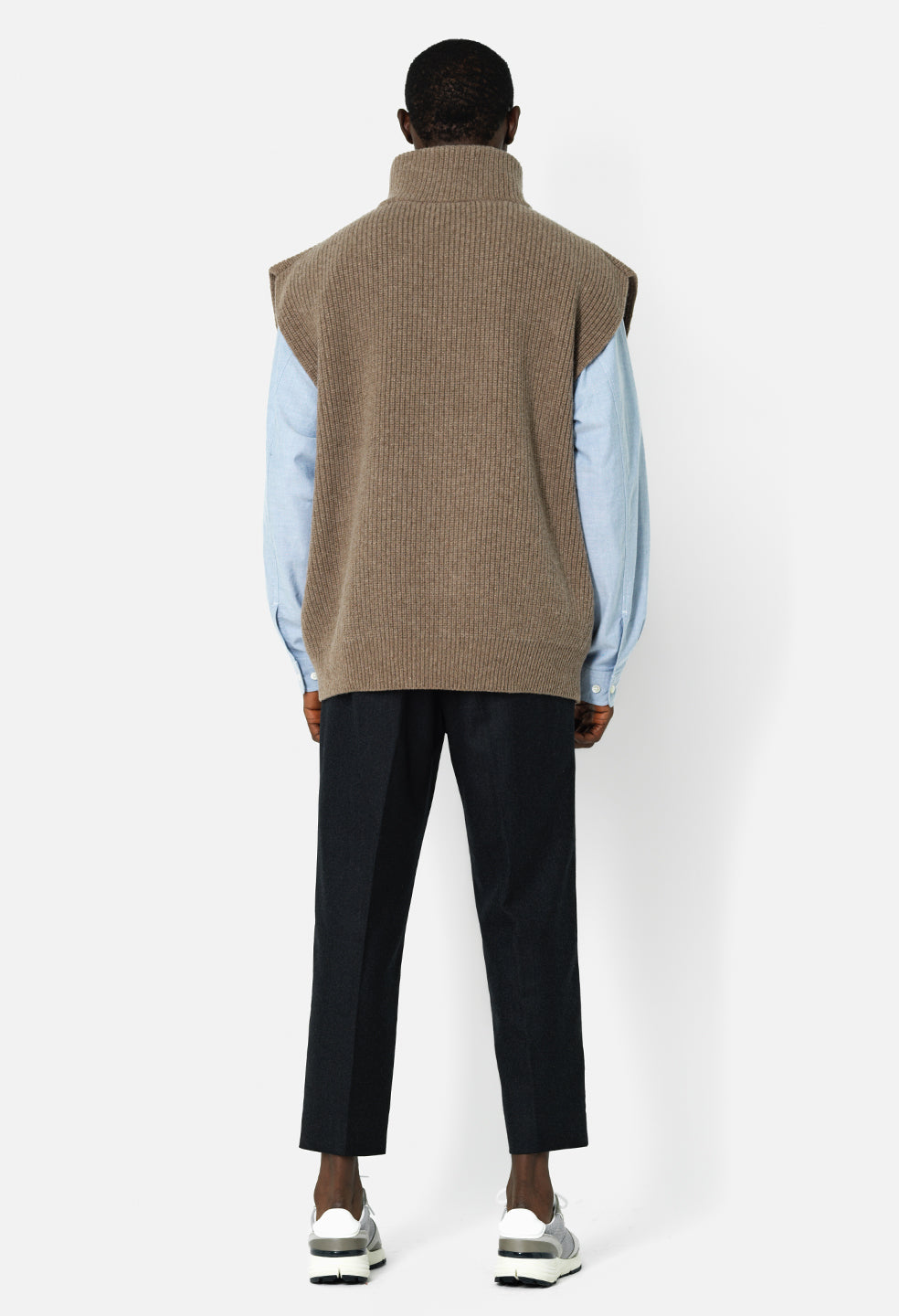 Dakota Knit Half Zip Vest / Wheat - JOHN ELLIOTT