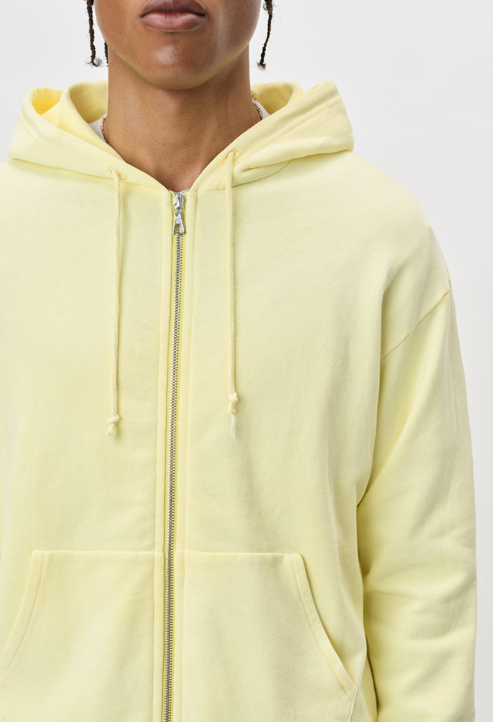 Pale yellow discount zip up hoodie