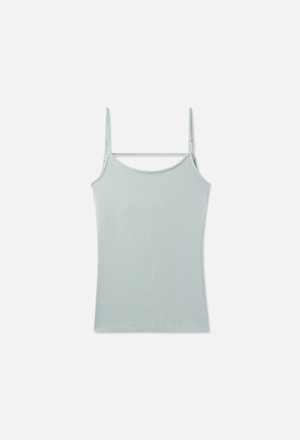 Rayon Ribbed Cami Tank Top White