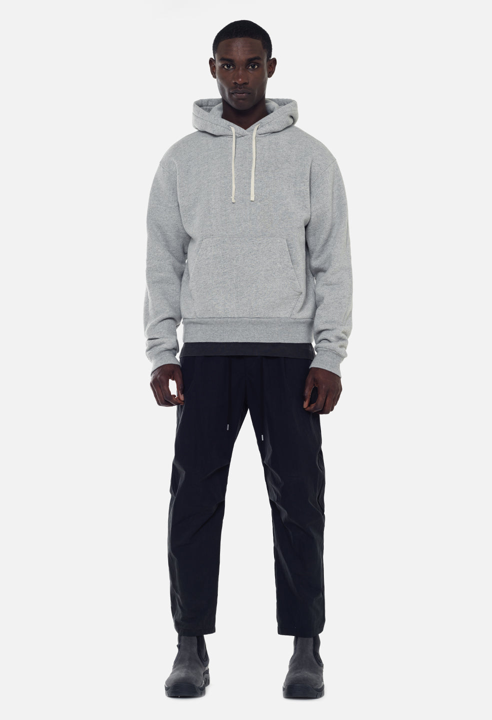 Loopwheel Hoodie / Heather Grey