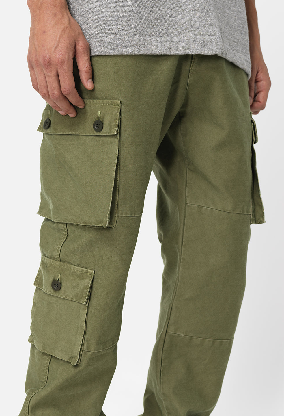 Only & Sons Olive Slim Fit Cargo Trousers | New Look