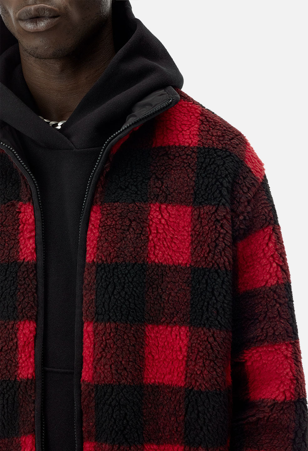   Essentials Men's Quarter-Zip Polar Fleece Jacket, Black  Red Buffalo Check, X-Small : Clothing, Shoes & Jewelry