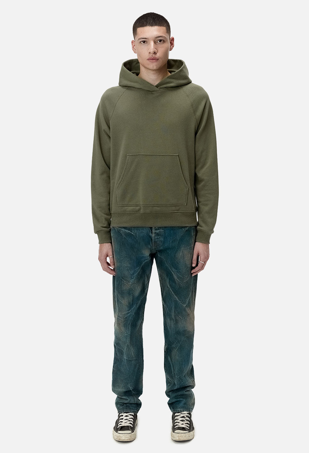 John elliott double discount dye raglan hoodie