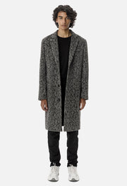 Scarlet Overcoat / Alpaca Jacquard - JOHN ELLIOTT