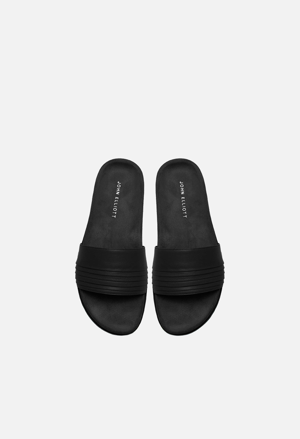 Leather Slides Black